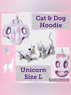 ✨Hyde & EEK! Boutique✨Dog or Cat Halloween Costume✨Unicorn Plush Hoodie✨Size L✨